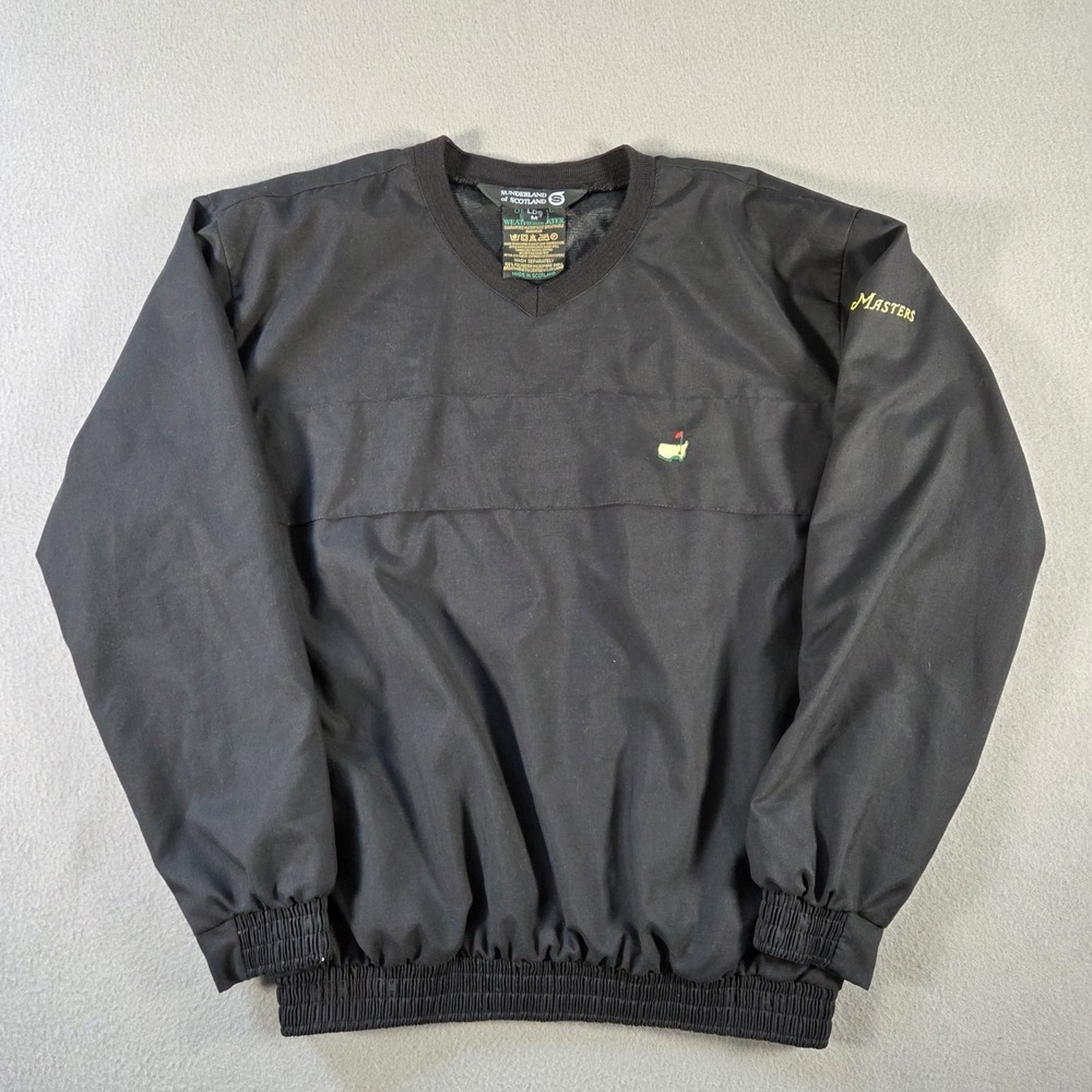 Masters Jacket Mens Medium Black Golf Rain Pullover Sunderland of Scotland
